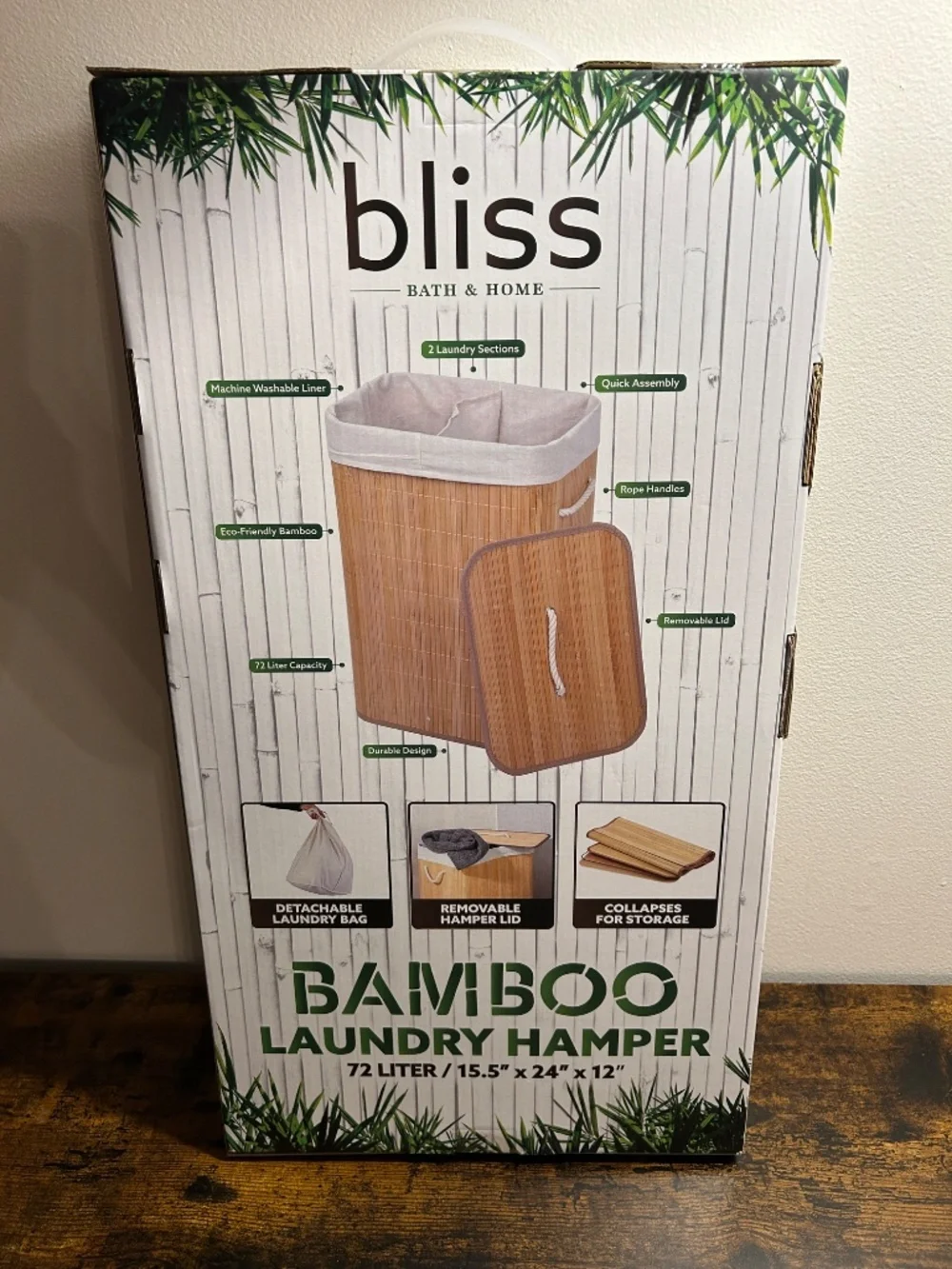 Bliss bamboo hamper